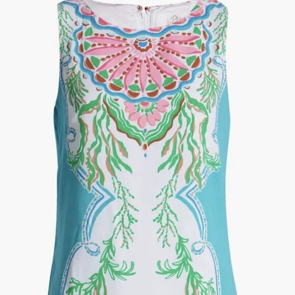 Lilly Pulitzer Blue and Green Sleeveless Dress - Picture 7 of 11
